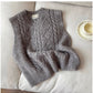 Retro knitted vest for women new round neck sleeveless sweater vest    S5012