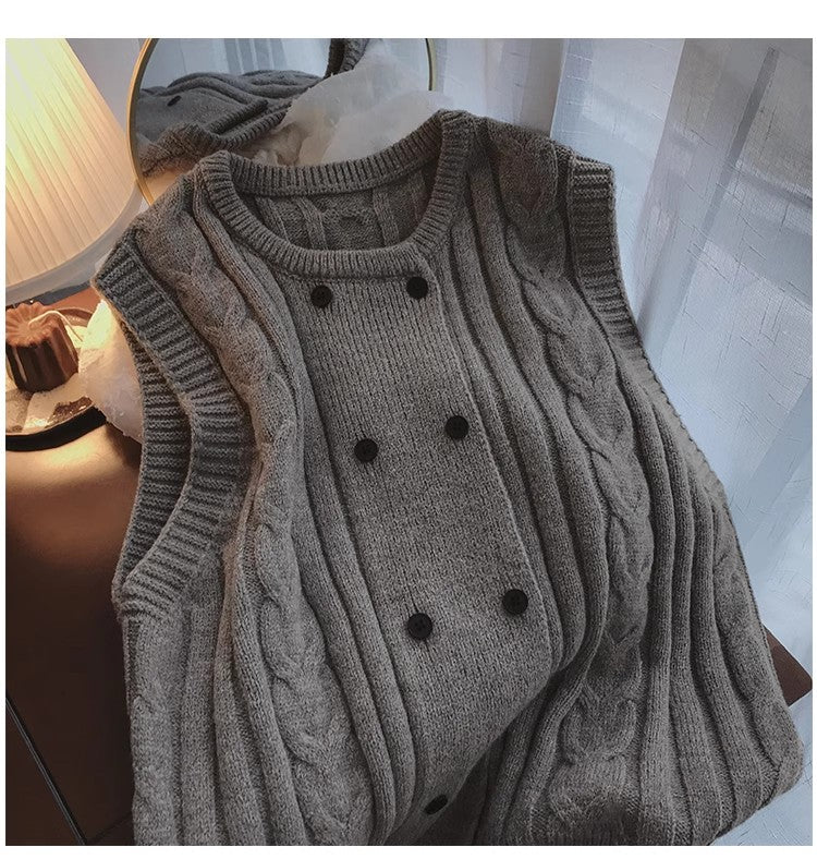 knitted vest for women new sweater cardigan jacket      S5013