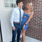 Simple Blue Short Prom Dress, Homecoming Dress        S5256