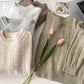 solid color round neck sweater soft knitted sweater top     S4754