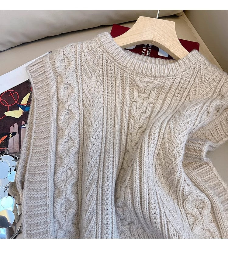 Gray knitted vest for women new sweater vest trendy     S5020