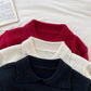 Cartoon jacquard soft casual round neck sweater     S4721