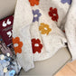 Sweet flower embroidered round neck sweater jacket for women    S4917
