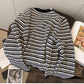 Striped long-sleeved knitted cardigan for women tops and jackets     S4903