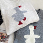 cartoon duck jacquard round neck soft long-sleeved knitted sweater     S4692