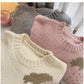 chic round neck sweater women's oversize knitted top     S4800