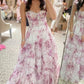 Cute Chiffon Floral Print Prom Dress Senior Evening Gown         S5292