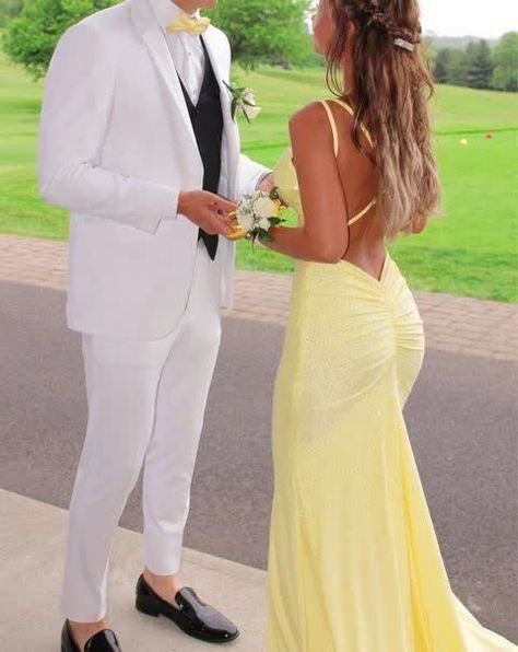 Mermaid Yellow Long Prom Dresses, Backless Yellow Prom Dresses Formal Evening Dresses      S5229