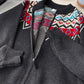 jacquard round neck long-sleeved sweater jacket + knitted skirt two-piece set     S4746