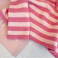 Pink striped sweater jacket for women      S4823