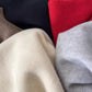 soft solid color casual round neck knitted sweater      S4687