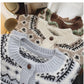 Vintage-style round-neck sweater jacket for women jacquard long-sleeved knitted cardigan        S4796