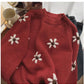 embroidered round neck sweater for women        S4825