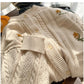 embroidered round neck sweater jacket for women soft knitted cardigan     S4807