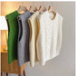 Retro knitted vest for women new round neck sleeveless sweater vest    S5012