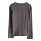 round neck colorful button sweater long-sleeved sweater jacket     S4759