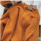 Solid color round neck sweater for women casual long-sleeved sweater     S4810