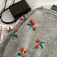 Sweet Cherry Sweater Long Sleeve Sweater       S4367