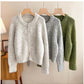 double zipper sweater jacket for women knitted cardigan      S4793