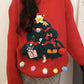 Christmas tree sweater design knitted top     S4737