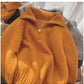 Solid color half-zip sweater jacket for women short knitted top  S4868