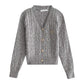 solid color simple soft sweater V-neck sweater jacket       S4678