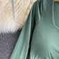 square collar t-shirt with chest pad for women short shirt top long sleeves      S3986