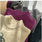 French chic embroidered round neck sweater for women knitted top       S4795