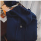 Solid color zipper knitted cardigan for women long-sleeved sweater jacket      S4850