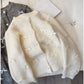 Design bow sweater coat women's long-sleeved knitted cardigan trendy    S4857