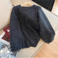 Purple Sweater Women's New Soft Round Neck Sweater       S4798