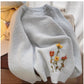 embroidered round neck sweater for women sweet style sweater      S4832