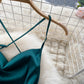 Satin Lace Slit Irregular Dress      S4383