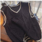 V-neck knitted vest for women new sleeveless vest top      S5024