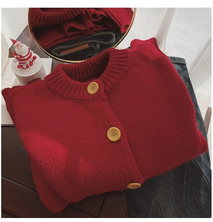 sweater jacket for women design long-sleeved knitted cardigan    S4838