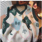 Retro jacquard V-neck knitted vest for women new style vest top     S5019