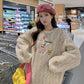 Sweet embroidery round neck soft long-sleeved top      S4713