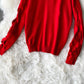 Unique Round Neck Long Sleeve Sweater    S4373