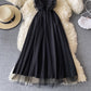 sleeveless dress new suspender skirt mesh long skirt     S4187
