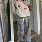 embroidery round neck sweater      S4785