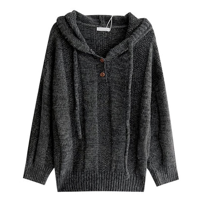 soft hooded knitted sweater top      S4760