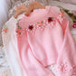 Sweet Flowers Long Sleeve Sweater       S4375