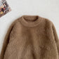 solid color soft long-sleeved sweater top     S4685