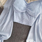 Square Neck Puff Sleeve Chiffon Shirt Women's Top    S4108