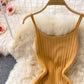 Mid-Length Knit Dress Sleeveless Sexy Vest Skirt     S3992