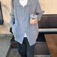 sweater cardigan double zipper long-sleeved sweater jacket     S4776