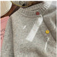 Round neck long-sleeved sweater jacket for women soft knitted cardigan   S4834