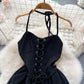 Cute Lace-up Short Dress, A-line Fashion Dress    S4410
