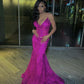 Sexy Mermaid Deep V Neck Prom Evening Dresses ,Evening Party Dresses     S3610