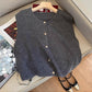 Solid color soft knitted vest for women fashion top      S5005